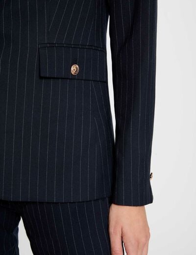 Blazer with stripes navy blue women