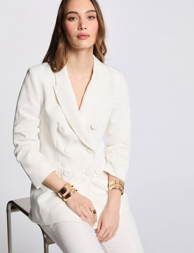 Buttoned blazer white women