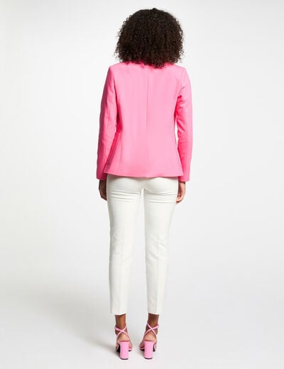 Waisted buttoned blazer pink women
