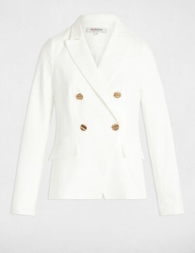 Double breasted blazer white women