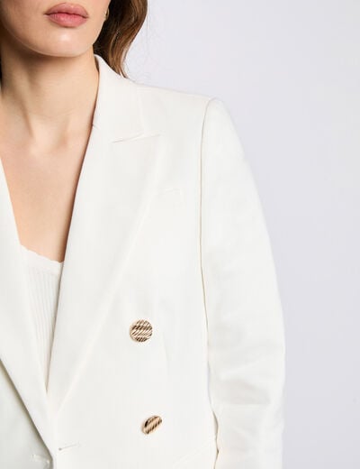 Double breasted blazer white women