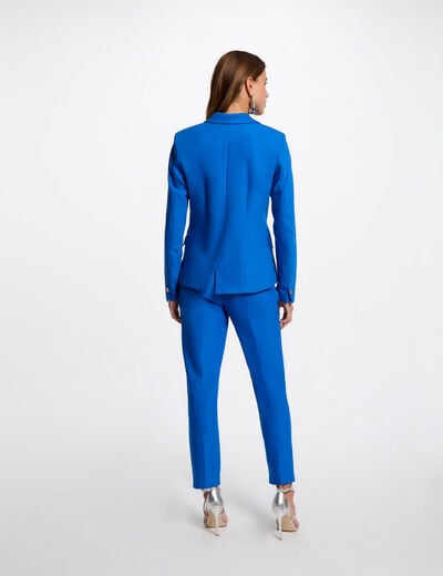 Double breasted blazer electric blue women