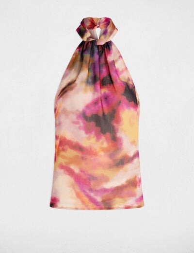 Sleeveless printed blouse multicolor women