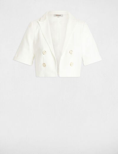 Short-sleeved bolero white women