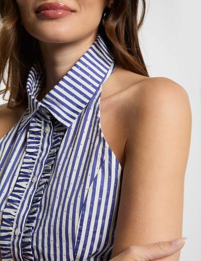 Striped sleeveless shirt multicolor women