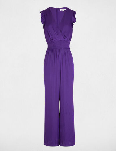 Loose jumpsuit purple women
