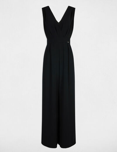 Jumpsuit wide leg navy blue women