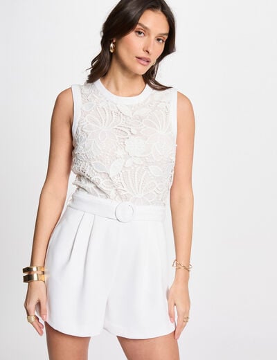 Laced playsuit white women