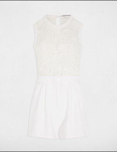 Laced playsuit white women