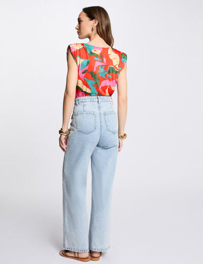 Sleeveless vest top multicolor women