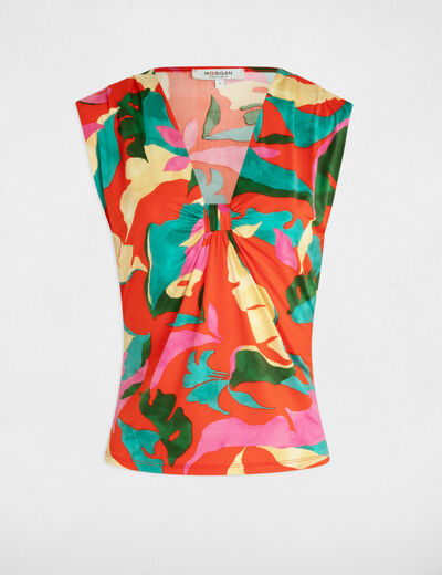 Sleeveless vest top multicolor women