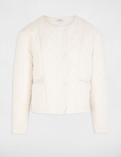 Short padded jacket ivory women