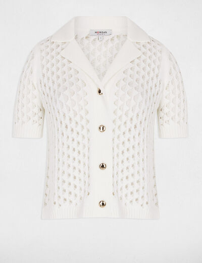 Cardigan short sleeves white women