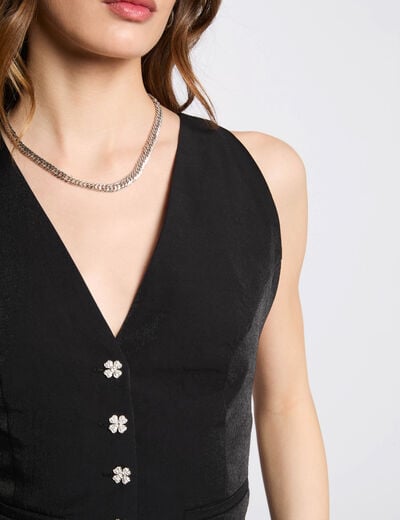 Sleeveless cardigan black women