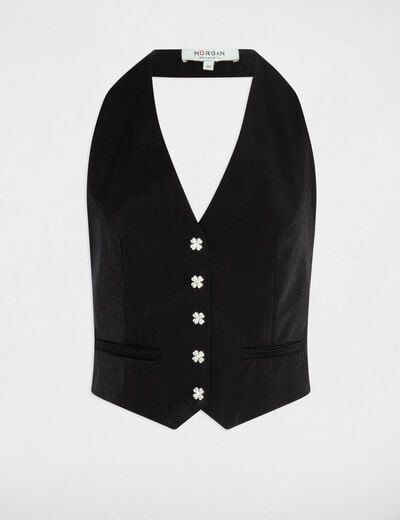 Sleeveless cardigan black women