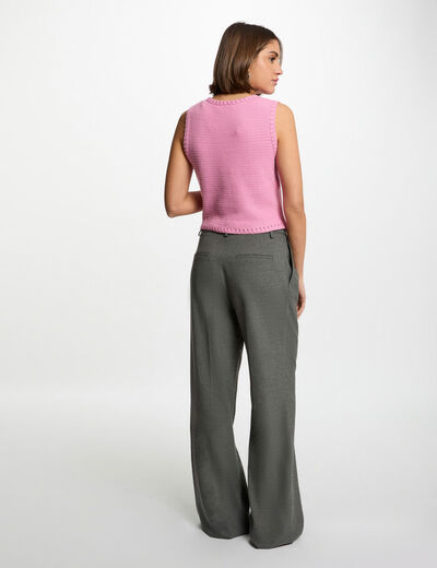 Sleeveless cardigan pink women