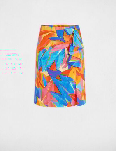 Printed fitted skirt multicolor women