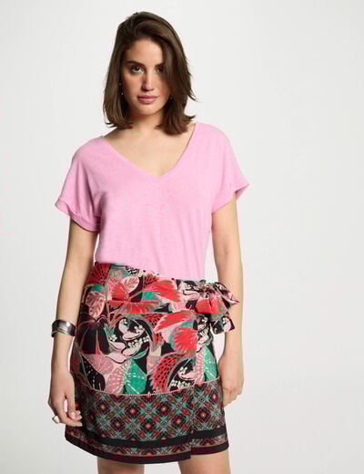 Printed tied skirt multicolor women