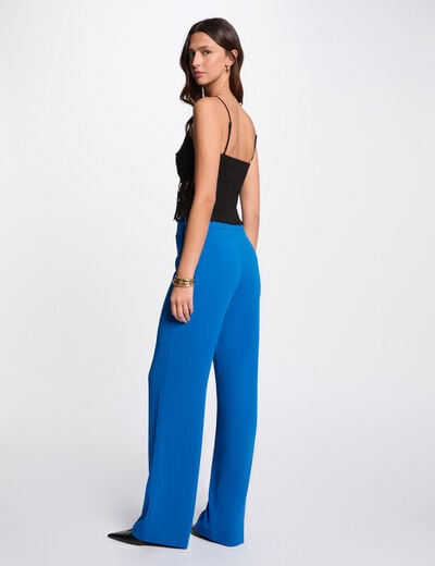 Loose wide leg trousers electric blue women