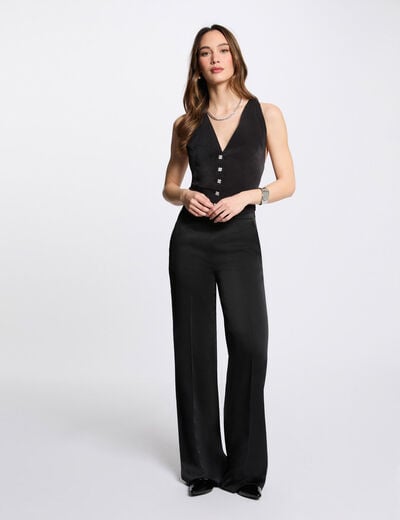 Loose wide leg trousers black women