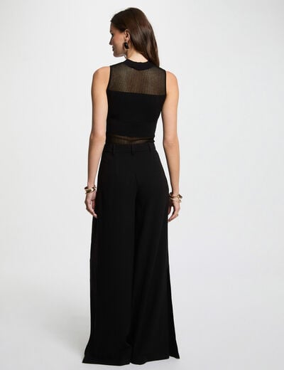 Loose wide leg trousers black women
