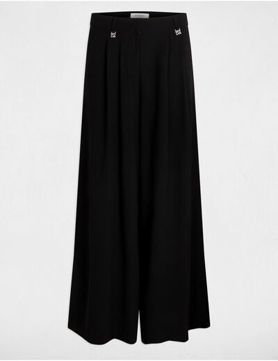 Loose wide leg trousers black women