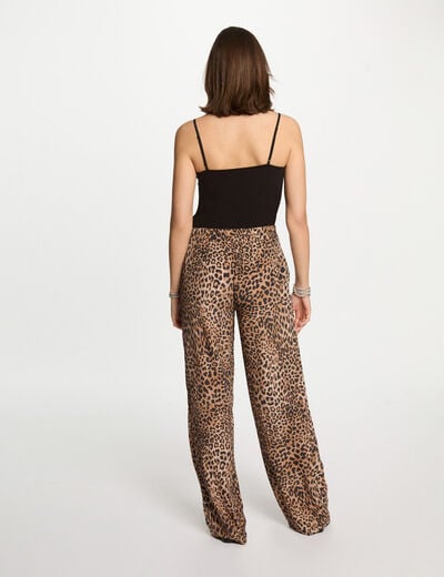 Printed wide leg trousers multicolor women