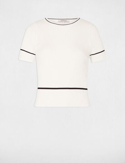 Short-sleeved jumper white women
