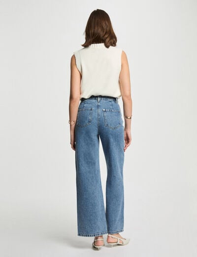 Sleeveless jumper white women