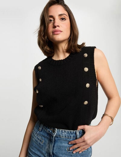 Sleeveless jumper black women