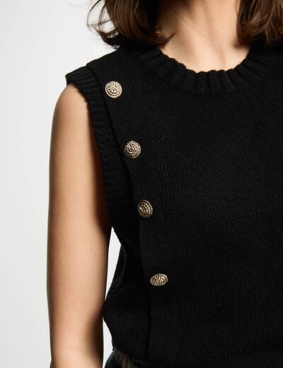 Sleeveless jumper black women