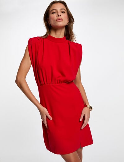 Fitted mini dress red women