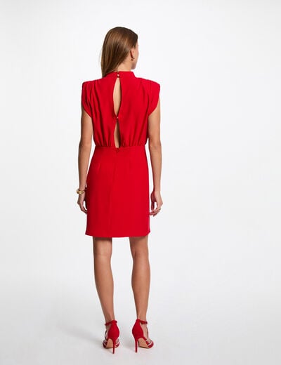 Fitted mini dress red women