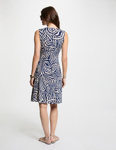 Printed fitted mini dress multicolor women