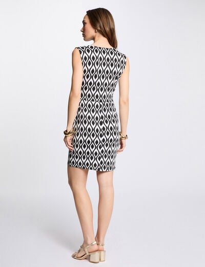 Printed fitted mini dress multicolor women