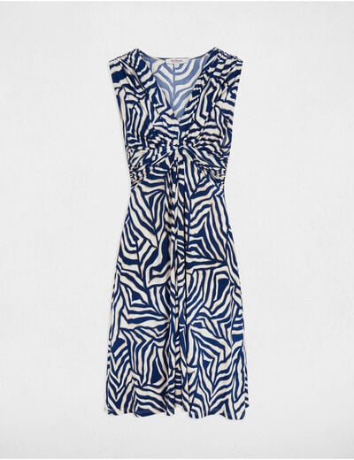 Printed fitted mini dress multicolor women