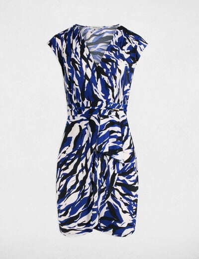 Printed fitted mini dress multicolor women