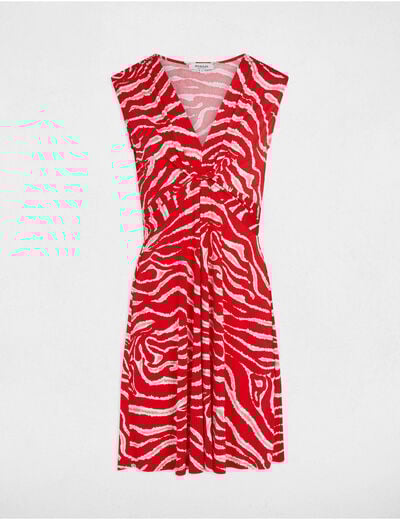 Printed fitted mini dress multicolor women