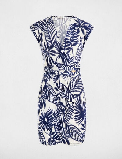 Printed fitted mini dress multicolor women