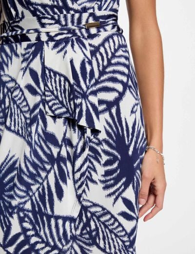 Printed fitted mini dress multicolor women