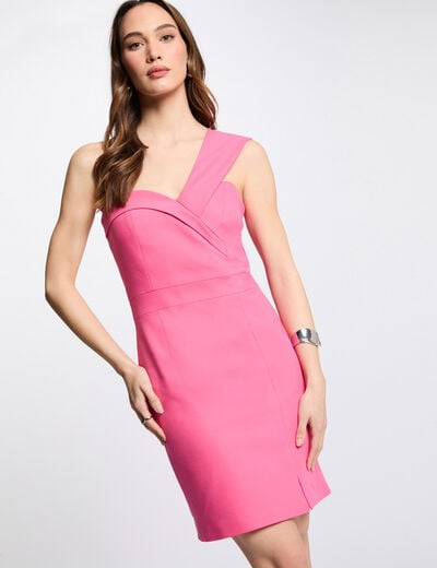 Fitted mini dress pink women