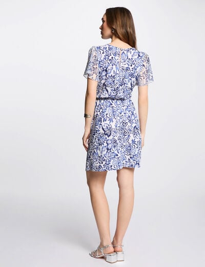 Printed mini straight dress multicolor women