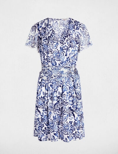 Printed mini straight dress multicolor women