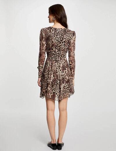 Printed mini A-line dress multicolor women