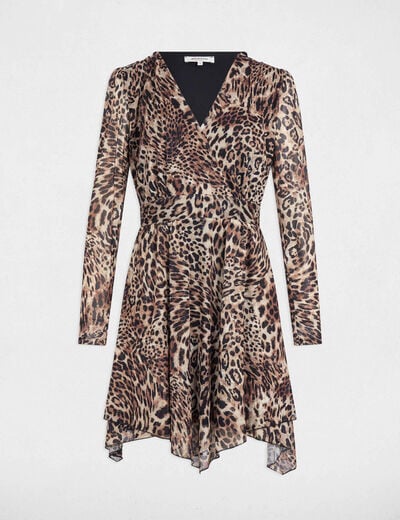 Printed mini A-line dress multicolor women