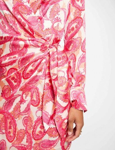 Wrap midi dress multicolor women