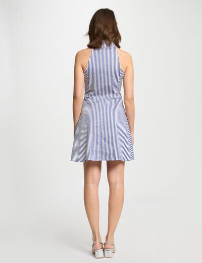 Striped A-line mini dress multicolor women