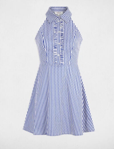 Striped A-line mini dress multicolor women