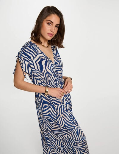 Printed maxi straight dress multicolor women