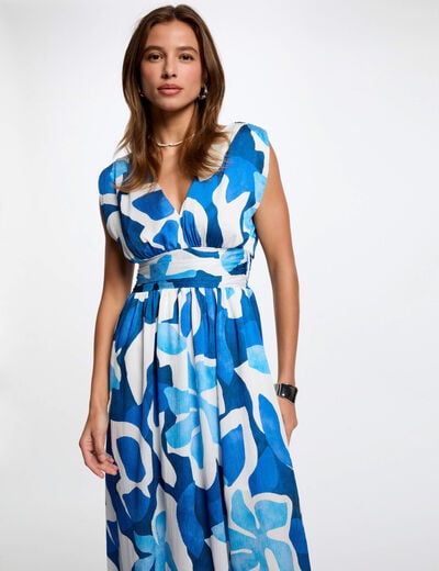 Printed maxi straight dress multicolor women